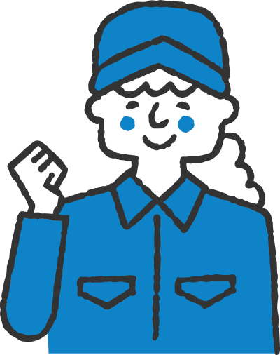 作業着の女性のイラスト